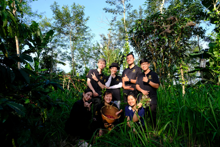 Team GHILL Coffee nhập vai “nông dân mùa cà phê chín” tại nông trại của Xì Phố